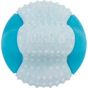 KONG Goomz Dental Ball Dog Toy, Teal, X-Small/Small
