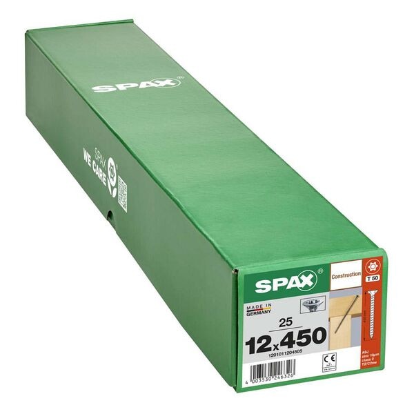 SPAX Holzbauschrauben T50 Senkkopf WIROX 12 x 450 mm 25 Stück Image