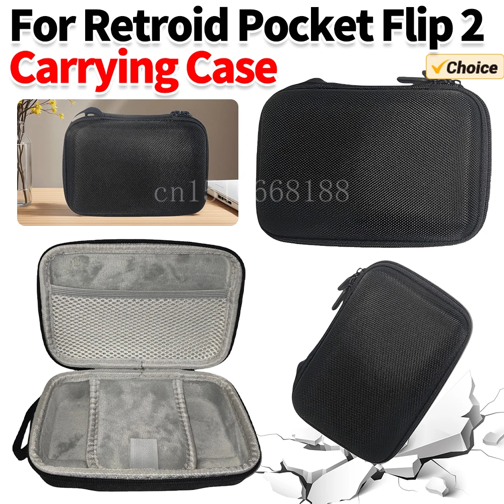 Für Retroid Tasche Flip2 Handheld Lagerung Tasche Stoßfest Spielkonsole Schutzhülle Tragetasche für RPFlip2 Image