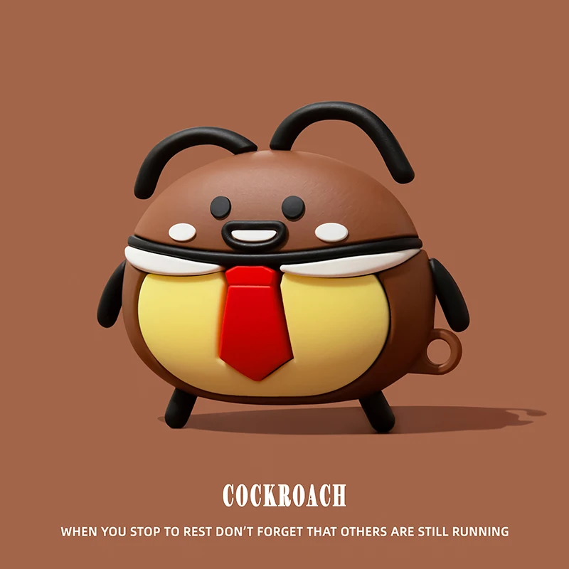 Cartoon-Insektenhülle für AirPods 4, Airpod 1 2 3 Pro Pro 2, Bluetooth-Ohrhörer, Ladebox, schützende Kopfhörerhülle Image