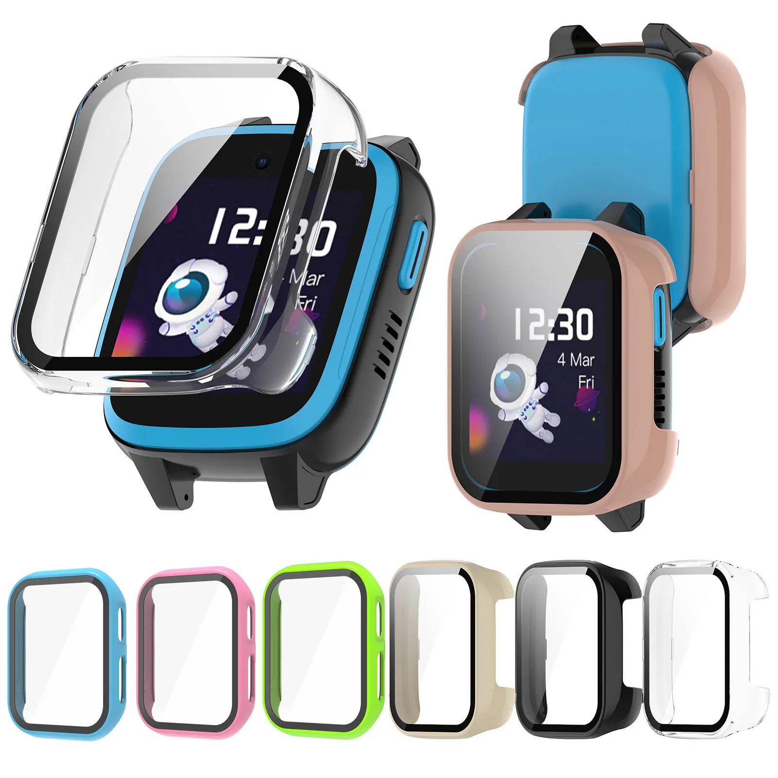 Harte Kante Shell Glas Screen Protector Film Fall Für Xplora XGO3/X6/X5 Spielen Kinder Smart Uhr abdeckung X6play X5play Zubehör Image