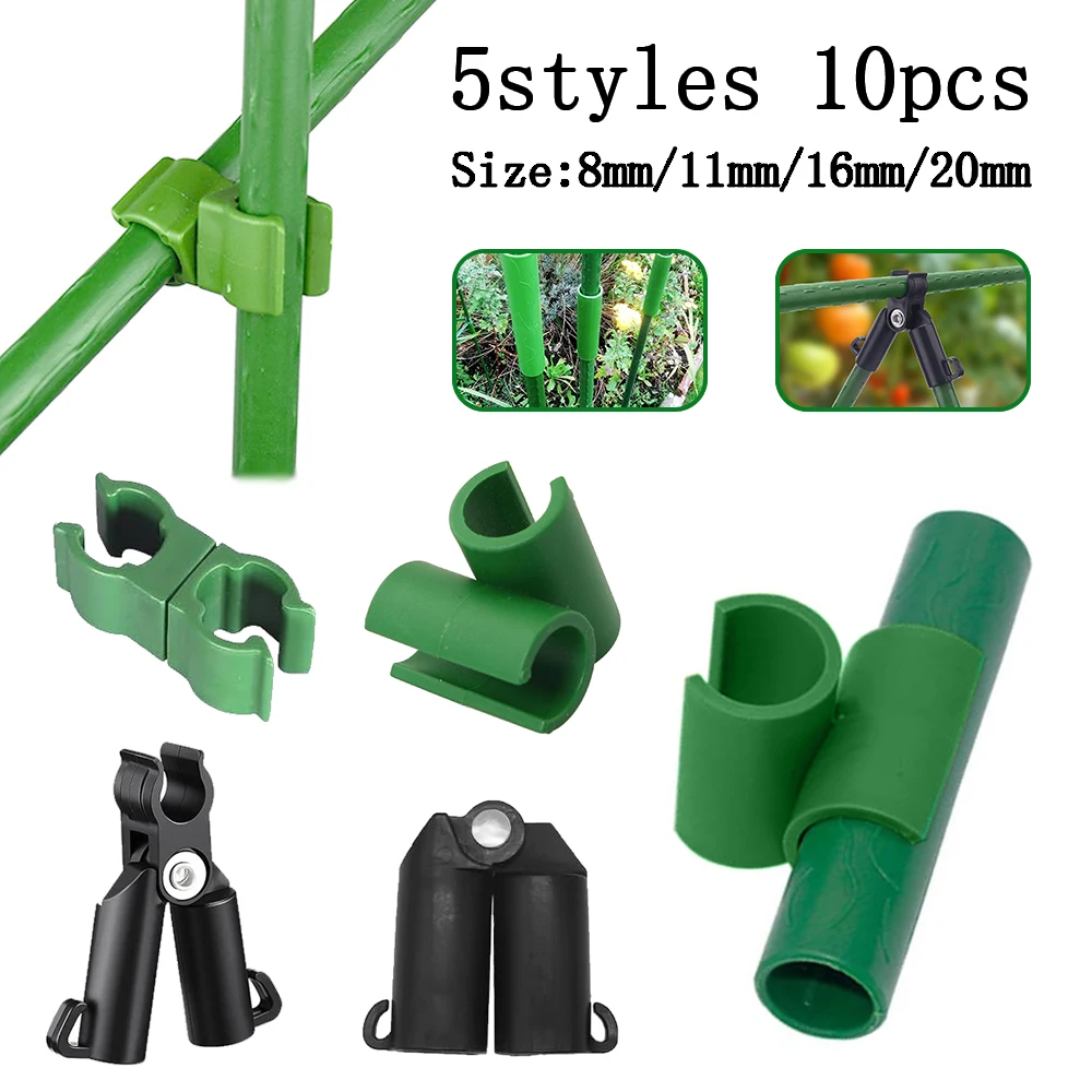 10 stücke Universal Kunststoff Clips Anlage Unterstützung Festen Stecker Säulen Gartenarbeit 8-20mm Feste Halterung Klettern Pergola stecker Image