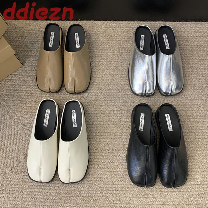 Indoor Outdoor Schuhe Wohnungen Hausschuhe Schuhe Frauen Maultiere Mode Seltsame Kappe Weibliche Slides Hausschuhe Damen Sandalen Schuhe Image