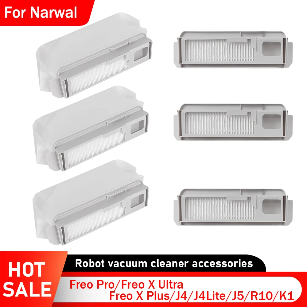 HEPA-Filterbeutel-Teil für Narwal Freo X Ultra/Freo Pro/Freo X Plus/J4/J4Lite/J5/K1/R10 Roboter-Staubsauger, 1 l Fassungsvermögen, Beutelteil Image