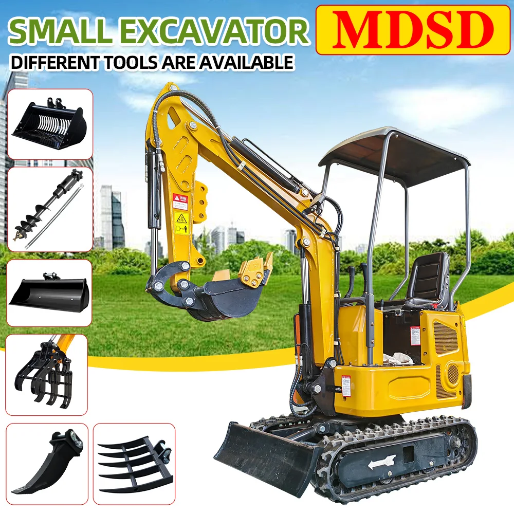 New Mini Excavator For Kubota Agriculture Crawler 1.2 Tons Excavator Kubota Engine Electric Diesel Mini Excavator For Sale