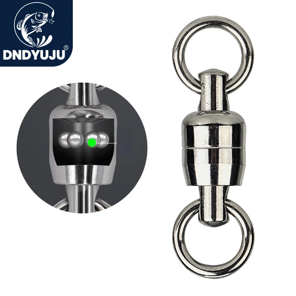 DNDYUJU 10/20 pz Pesca A Due Vie Girevole Cuscinetto A Sfere Connettore Girevole In Acciaio Inox Anello Solido Connettore Accessori Per la Pesca