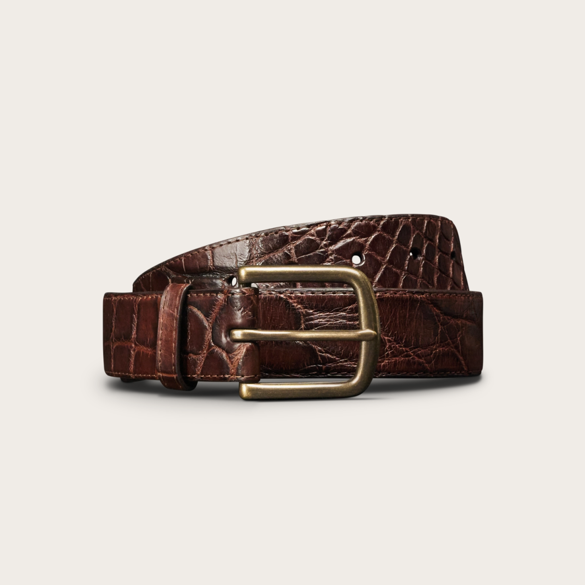 Tecovas Men's Birthday Belt X, Dark Pecan, Alligator, Size 38