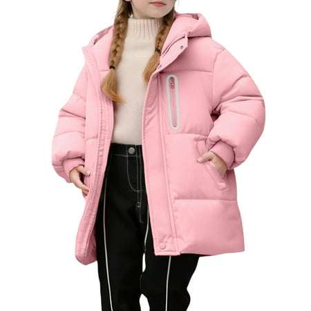 Liyamei Winter Jacket Girls Down Coat Long Jacket Warm Winter Coat Children s Down Jackets Windproof Outdoor Jacket Fashion Children s Jacket Girls Puffer Jacket Size 4-5 Years