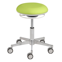 Mayer Sitzmöbel, Funktionsdrehhocker mit 3D-Sitzelement 1353, Apfelgrün, Kunstleder, Alu-Fußkreuz, 1353_01_30587 Image