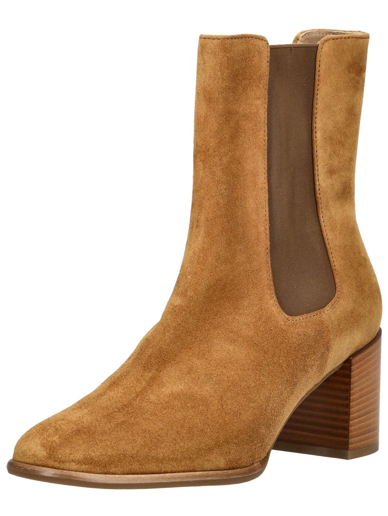 Stiefelette HÖGL "Högl Stiefelette Leder", Damen, Gr. 37,5, braun (camel), Leder, Schuhe Stiefelette