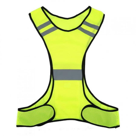 Wchiuoe Night Running Vest High Visibility Reflective Safety Vest Night Running Security Clothing Adjustable Waist High Visibility Vest
