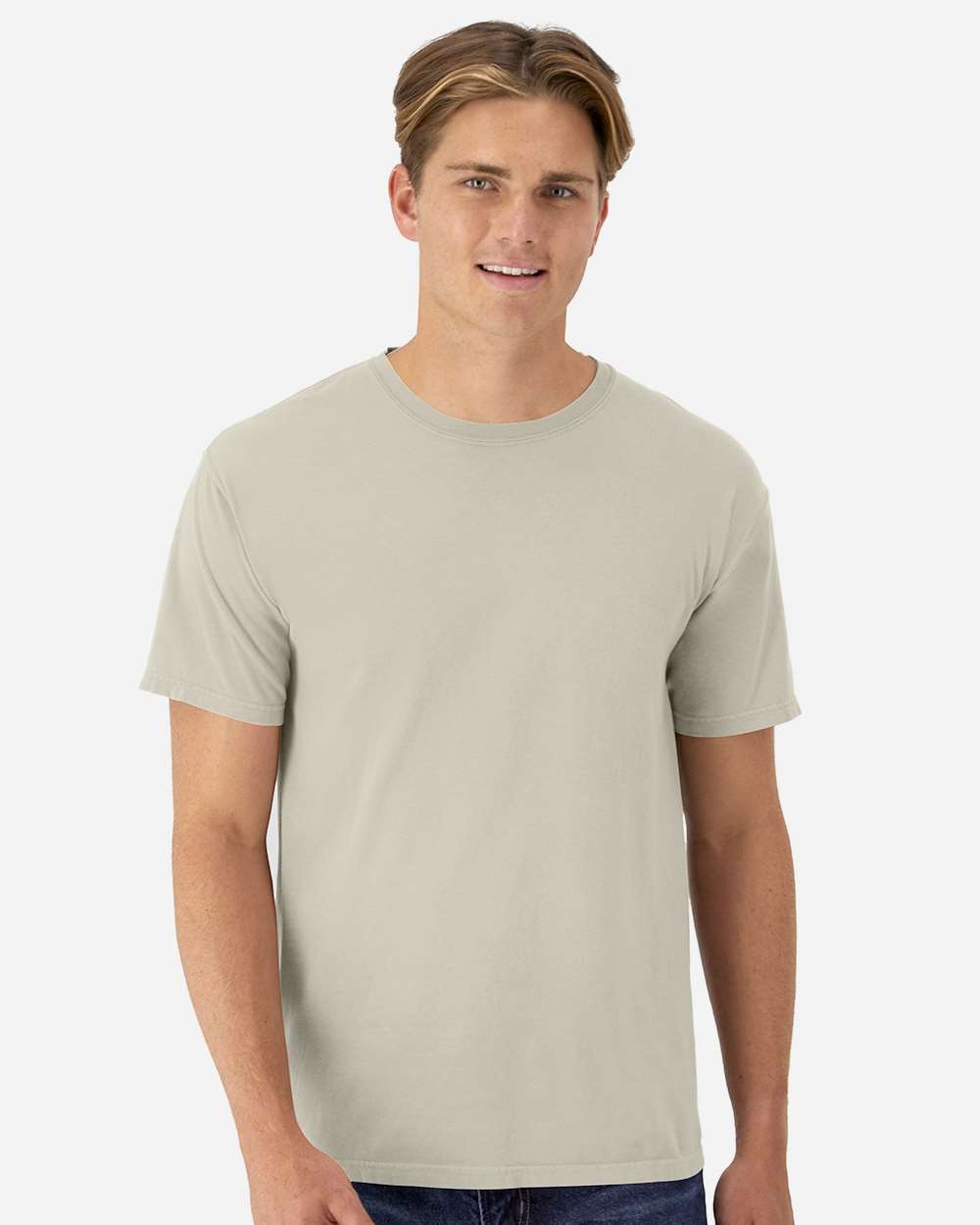 ComfortWash by Hanes GDH100 Men's Garment-Dyed T-Shirt in Pebblestone size 2XL | Cotton
