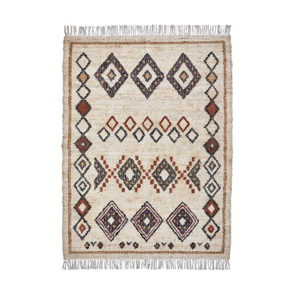 Tappeto in fibra naturale multicolore 200x140 cm