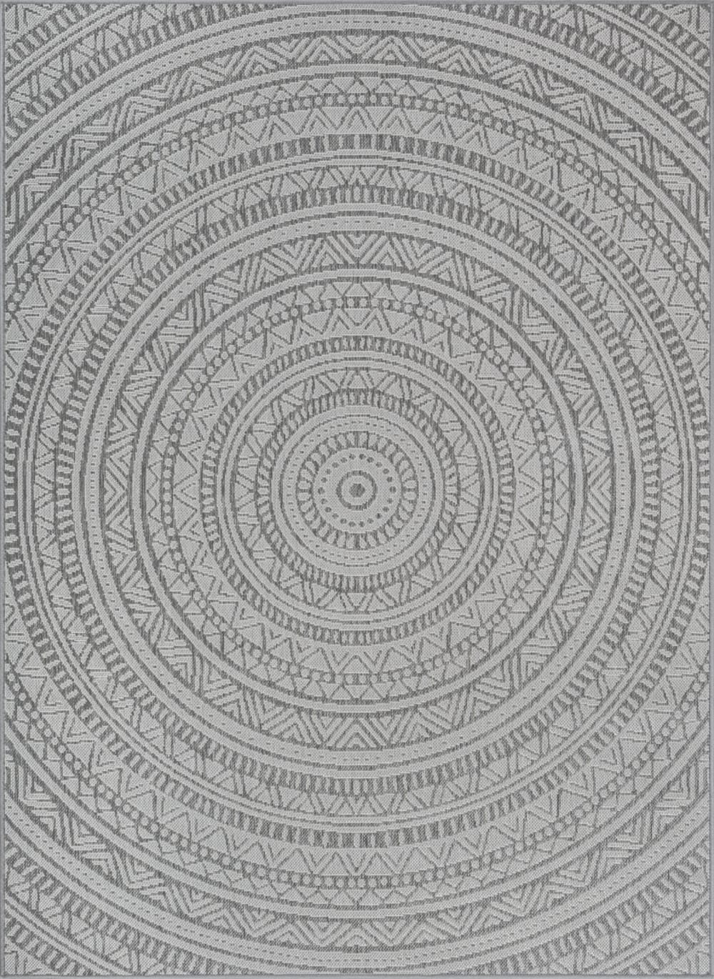 Tappeto esterno stile boho, antracite, 200 x 280 cm