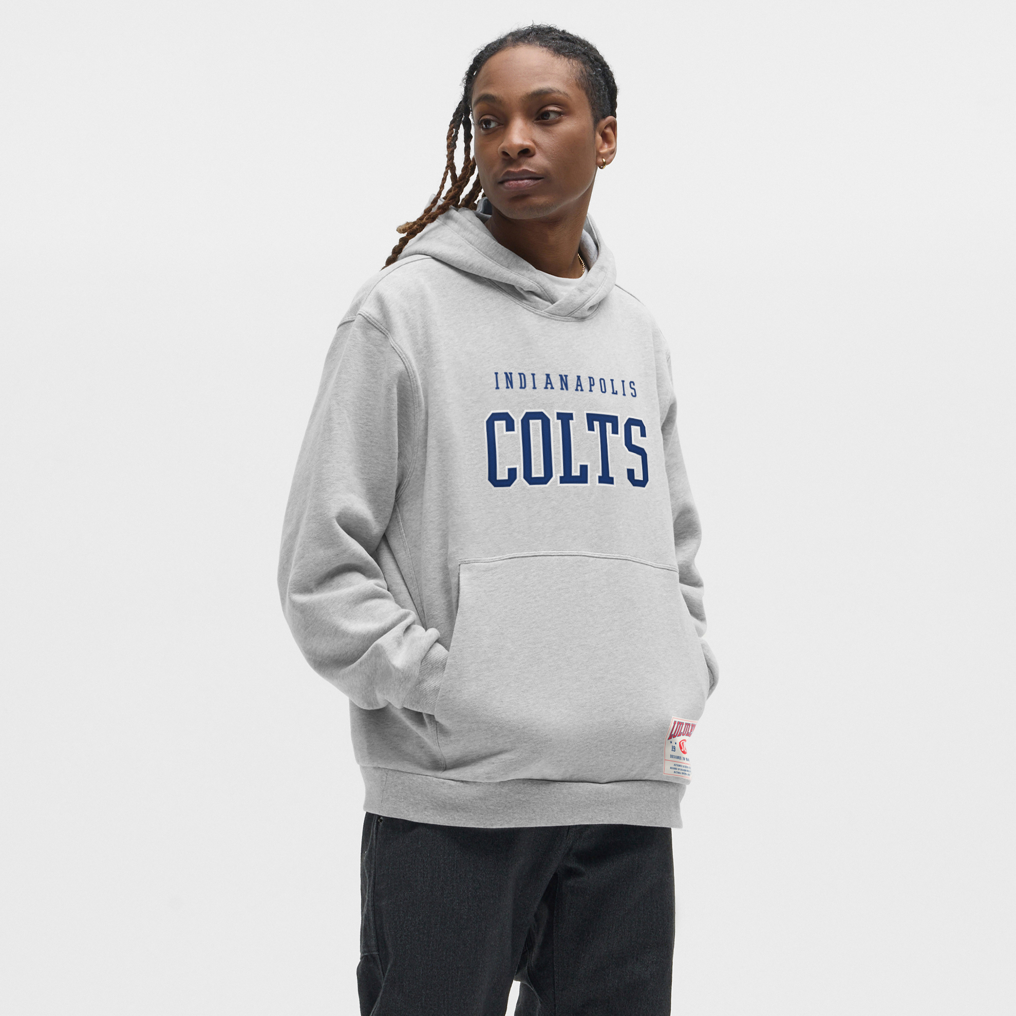 lululemon Heathered Silver Drop Indianapolis Colts Steady State Pullover Hoodie für Herren Image
