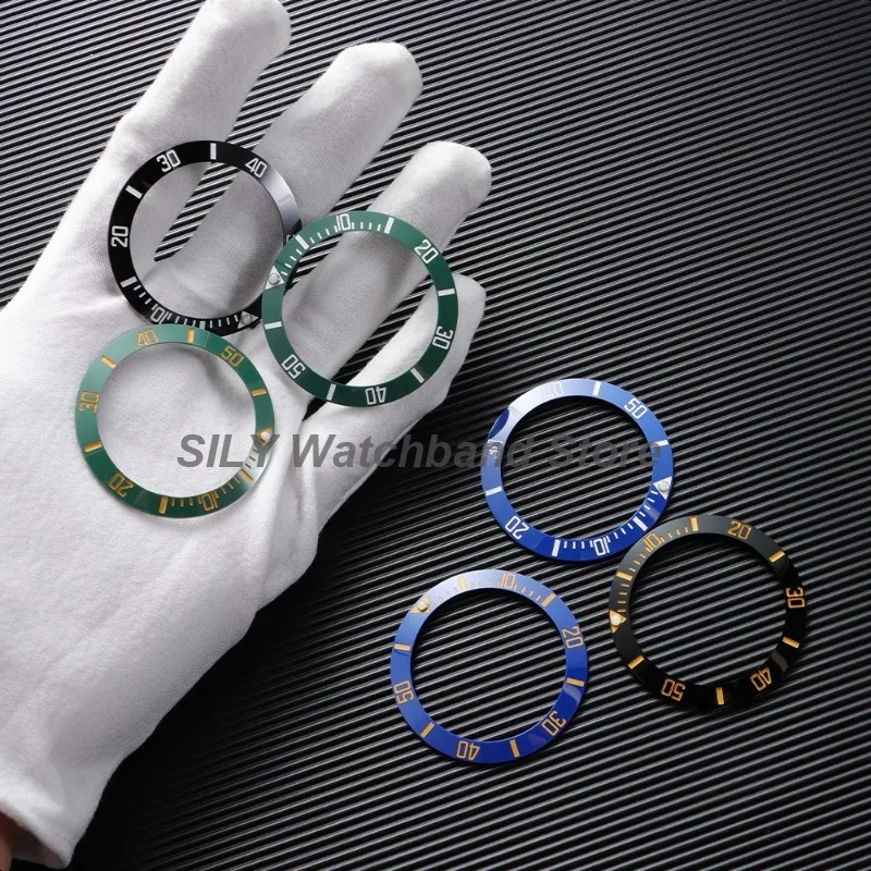 40mm Uhr Lünette Einsatz Ring Hang Keramik Legierung Uhr Lünette für Rolex Submariner Water Ghost Uhrengehäuse GMT Taucheruhr Teile Image