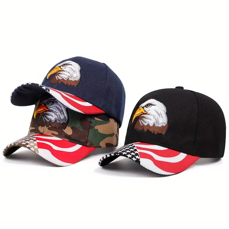 2025, modisch, personalisierbar, New Eagle, amerikanische Flagge, bestickt, Hip-Hop-Hut, Outdoor, täglich, Freizeit, dekorativer Sonnenschutzhut, Unisex