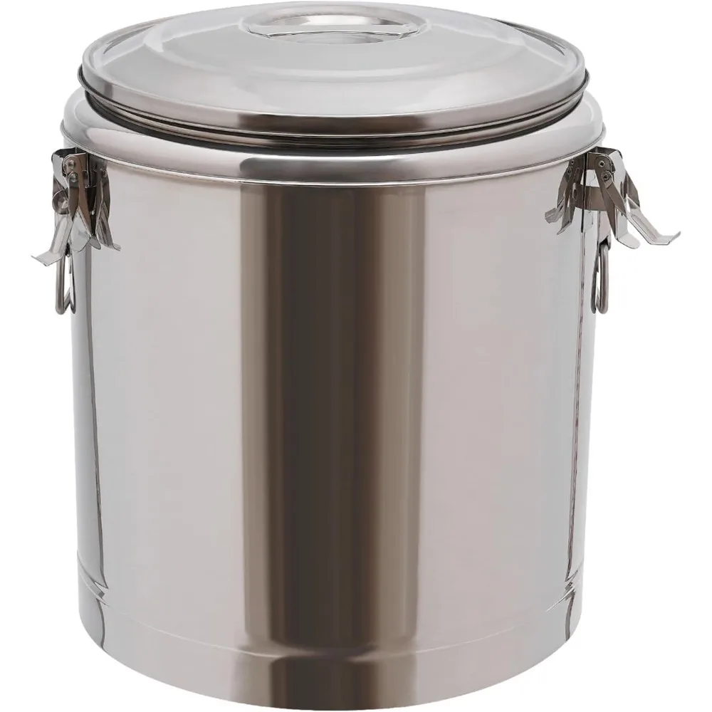 40-Liter-Thermobehälter für Lebensmittel, isolierter Eimer mit Deckel, isolierter Krug aus Edelstahl, für Kaffee, hält Lebensmittel heiß für 12 Stunden Image