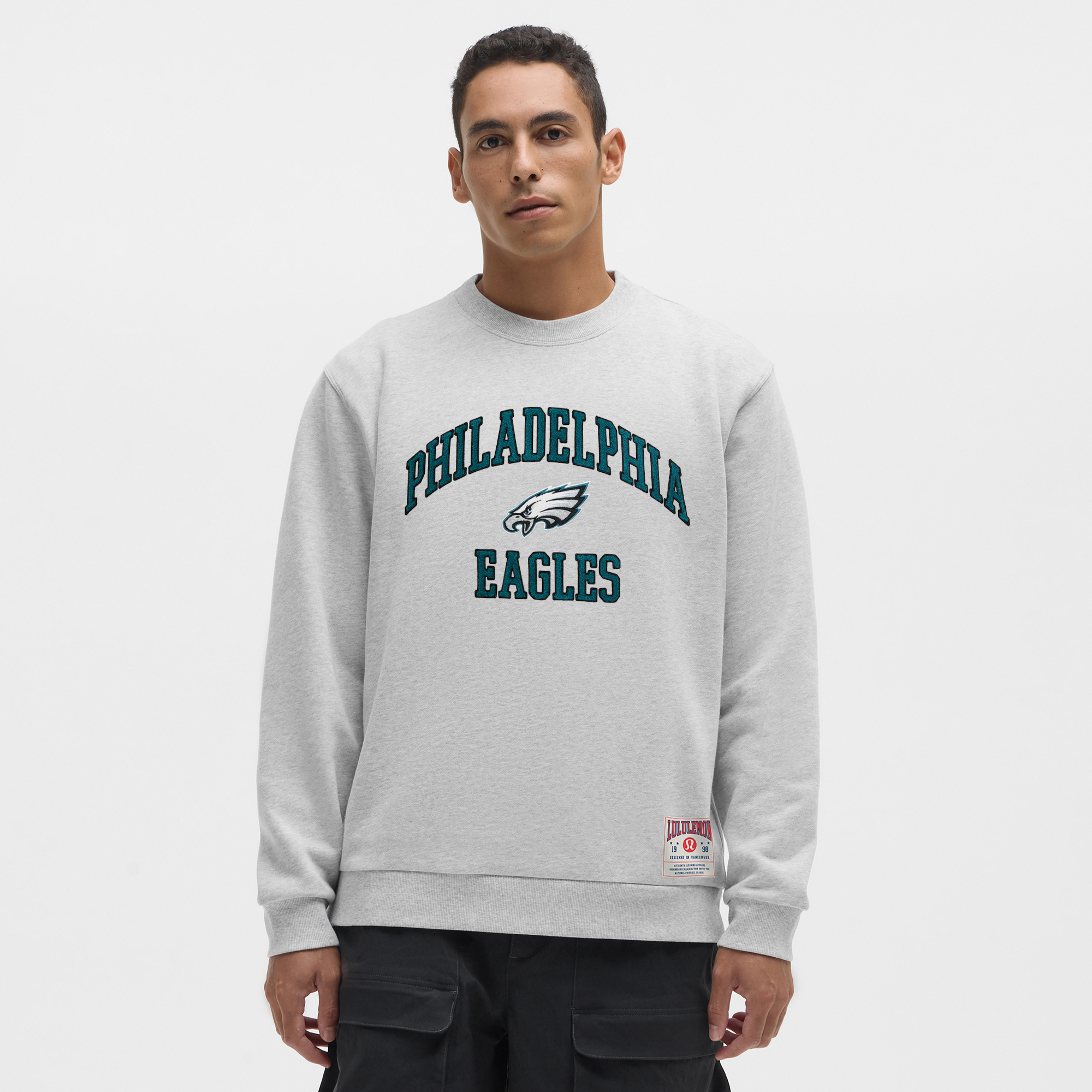 lululemon Heathered Silver Drop Philadelphia Eagles Steady State Sweatshirt für Herren Image