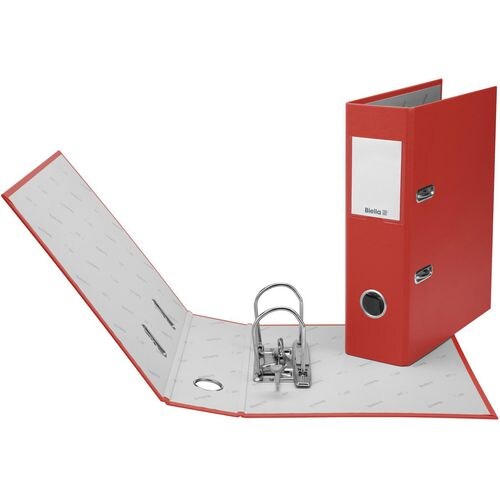 Biella Plasti-Color Breit Ordner DIN A5 70 mm Rot 2 Ringe 10750745U Pappkarton, PP (Polypropylen) Hochformat Image