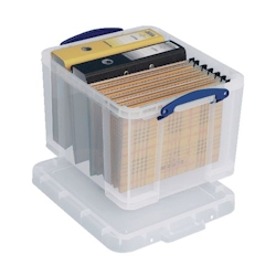 Really Useful Box Kunststoff Archivbox 35 L Transparent 48 x 39 x 31 cm Image