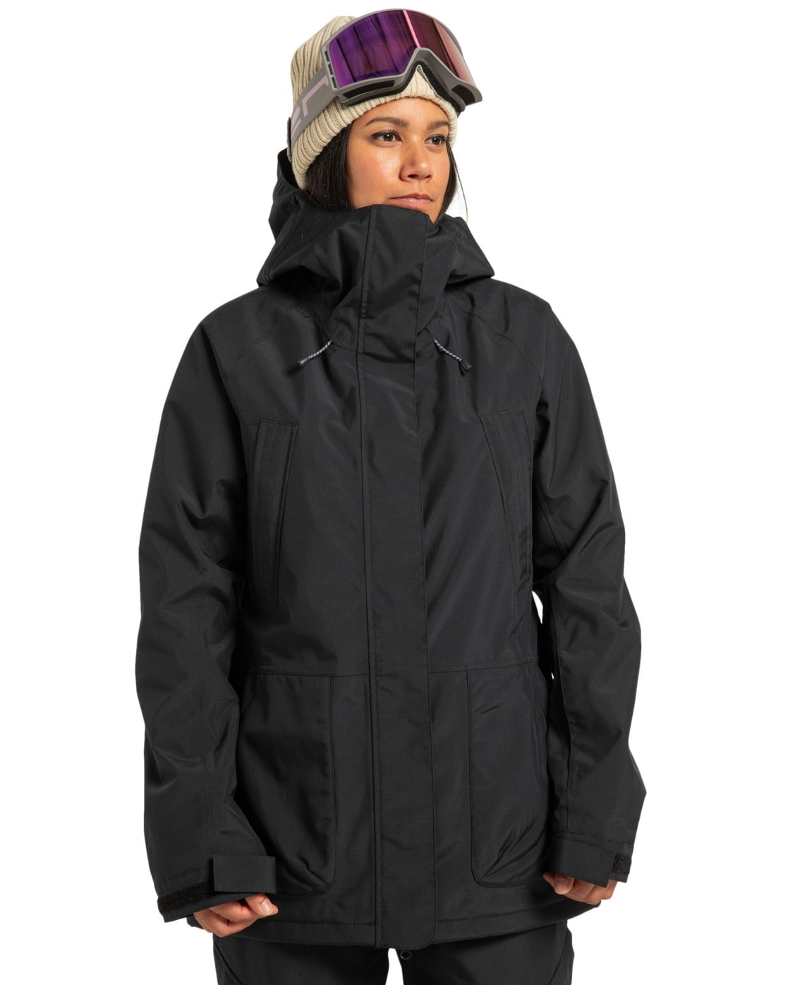 Snowboardjacke DC SHOES "Paramount", Damen, Gr. M, schwarz, Obermaterial: 55% Microfaser, 45% Microfaser;, Jacken Snowboardjacke