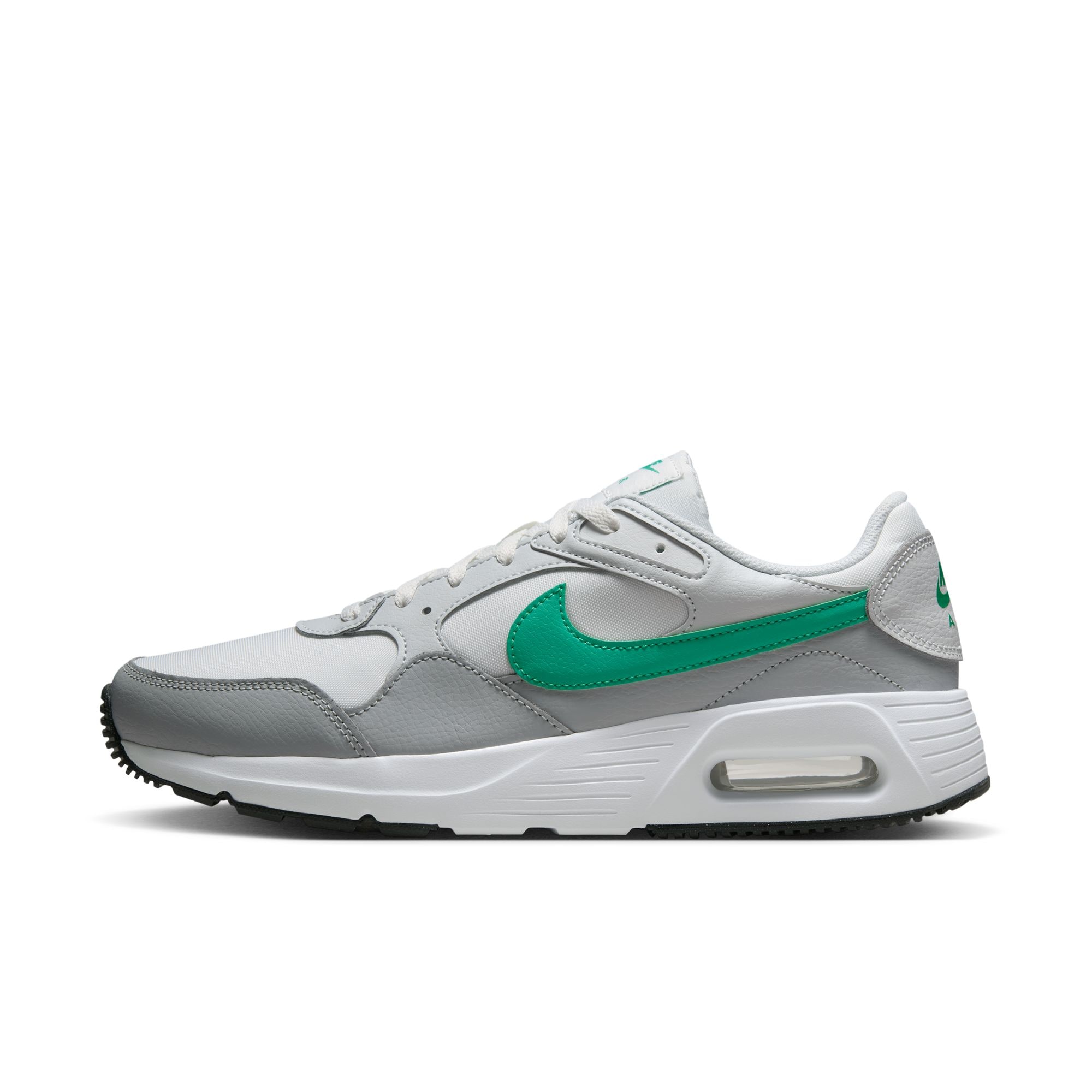 Sneaker NIKE SPORTSWEAR "AIR MAX SC", Herren, Gr. 42, summit weiß, stadium grün, photon dust, Leder, Textil, Schuhe Sneaker