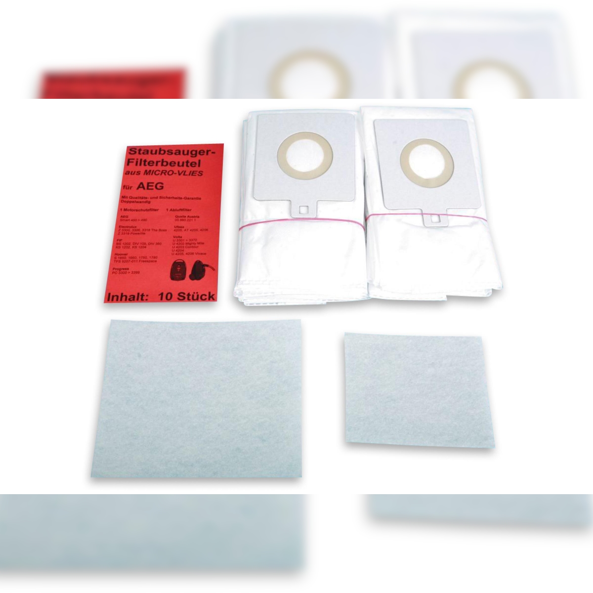 10 Staubsaugerbeutel passend für AEG, FIF u.a. Ersatz für Swirl Y204 - Mehrlagig Image