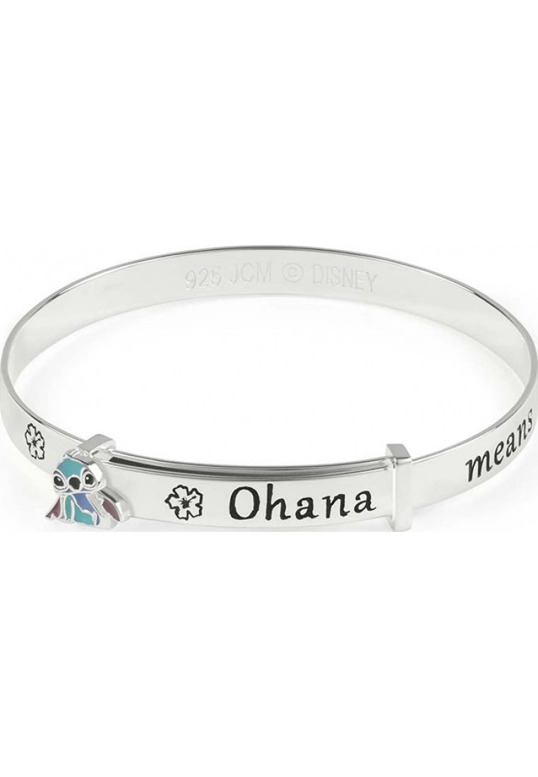 Disney Womens B902555SL-PA Ladies Stitch Bracelet - Silver - One Size | Disney Sale | Discount Designer Brands