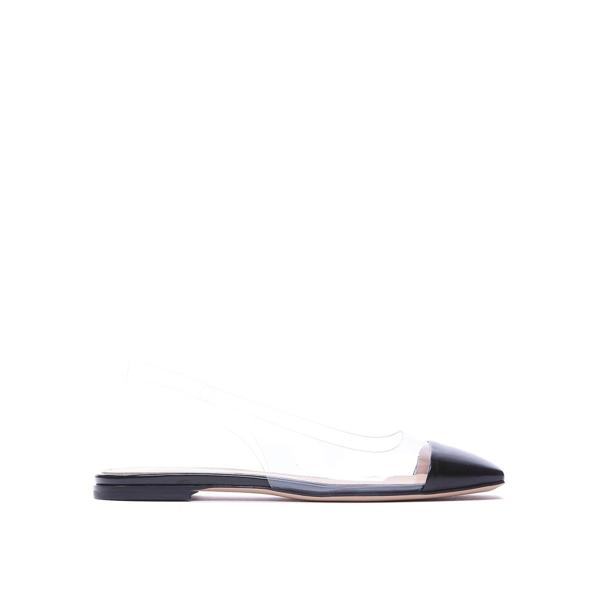 Gianvito Rossi Plexi Slingback Ballerinas