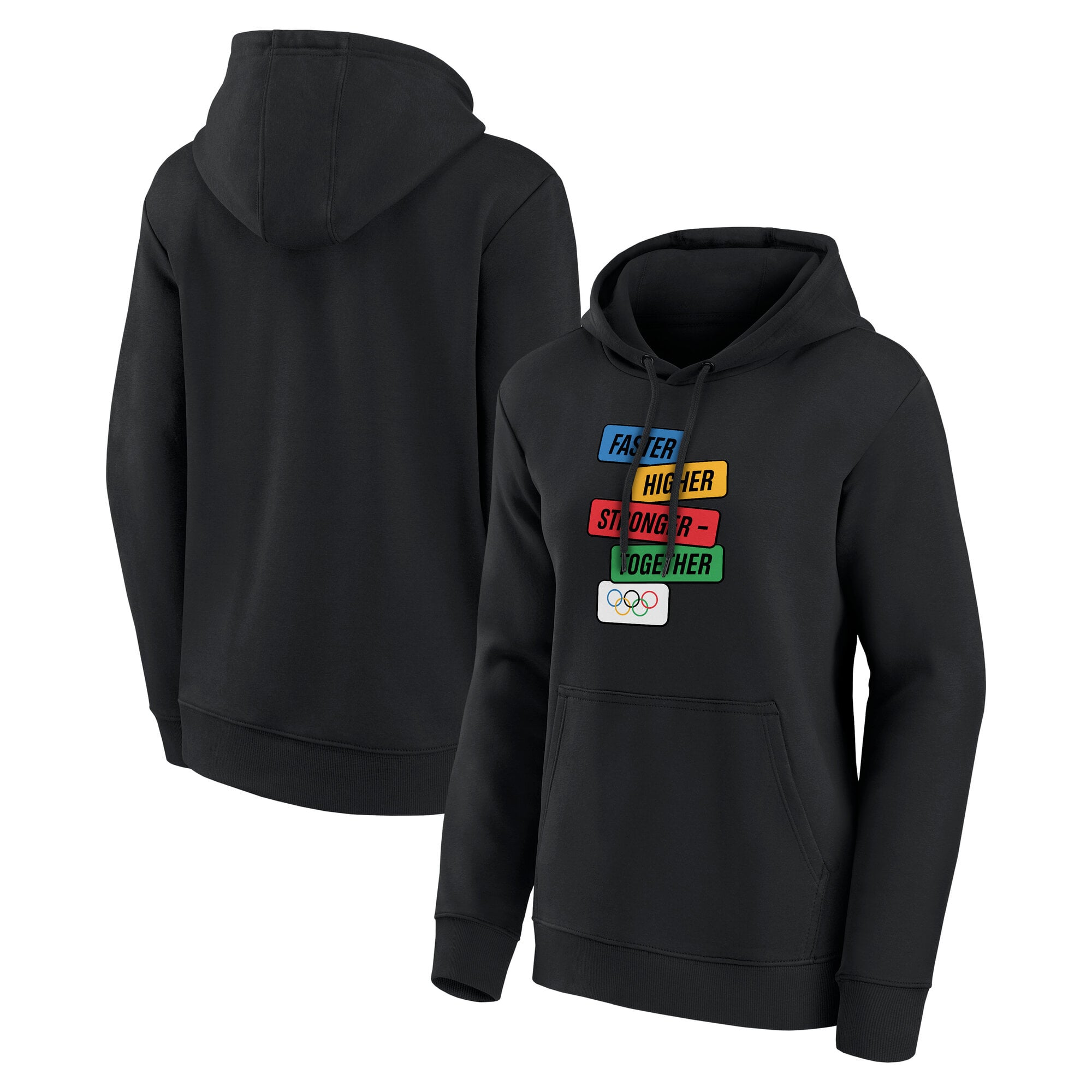 The Olympic Collection Integrated Rings Hoodie - Schwarz - Damen