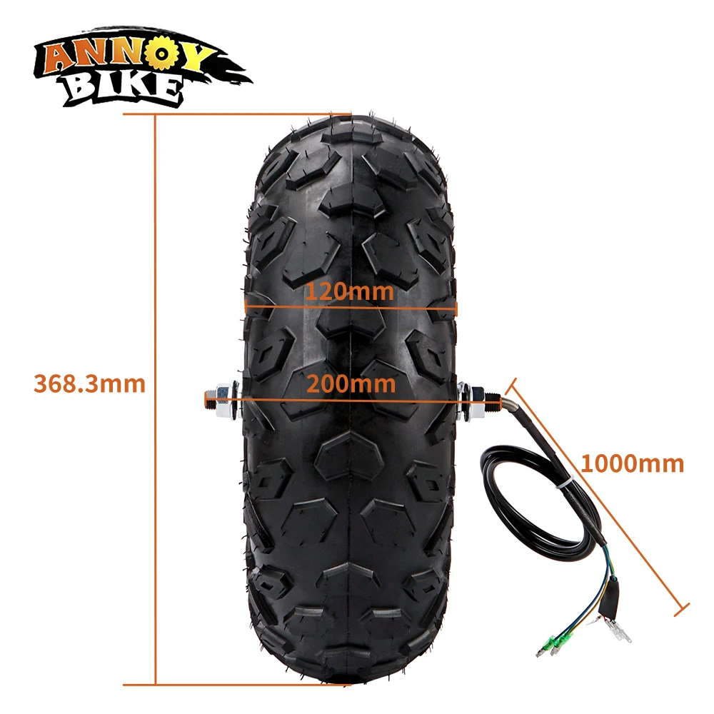 40 N.M Drehmoment-Nabenmotor, Off-Road-Getriebemotor, elektrischer Schubkarrenwagen, All-Terrain-Reifen, 14,5 Zoll Rad, 24 V, 36 V, 48 V, 350 W, 500 W Image