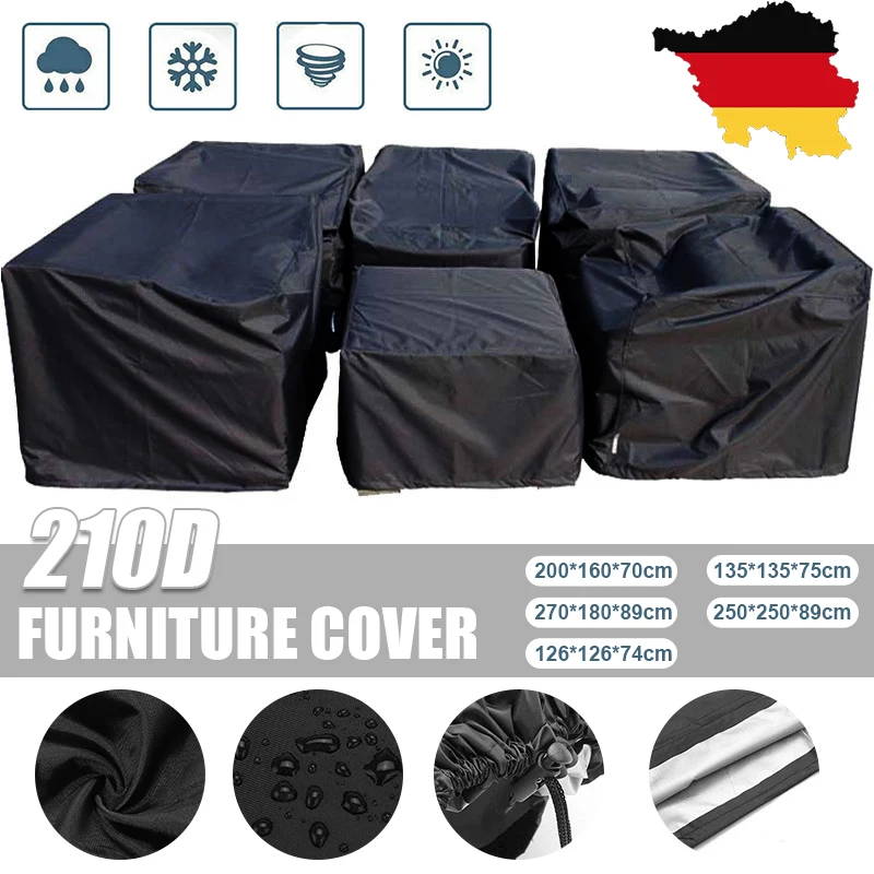 Véritable couverture extérieure pour meubles de jardin Patio meubles de jardin housse de chaise de pluie et de neige canapé Table et chaise housse anti-poussière