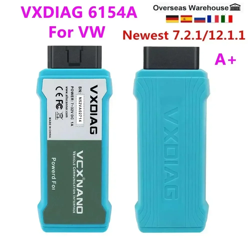 VXDIAG 6154A Für VW Ersetzen 5054A V7.2.1 WIFI ECU programmierung VCX NANO OBD2 Diagnose Scanner für Audi/Seat ECU Flash Image