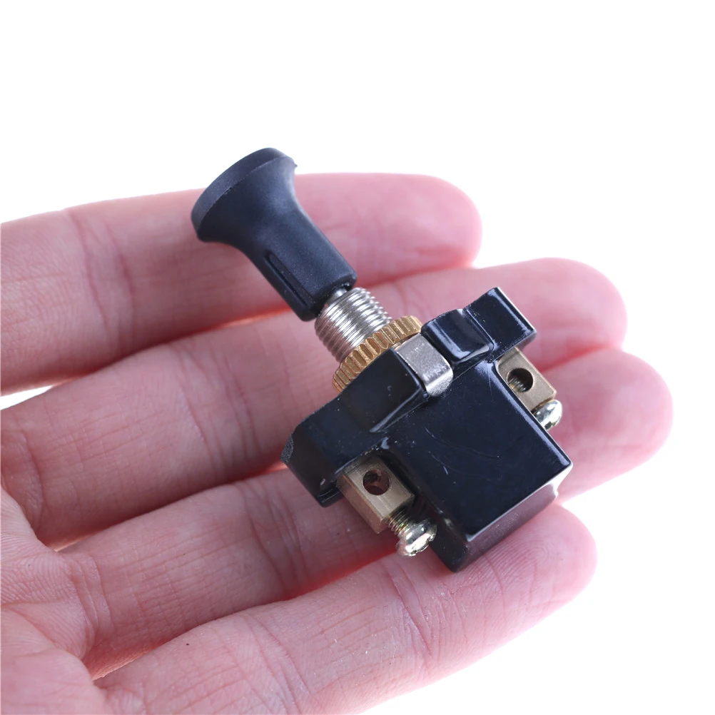 5 cm * 2,2 cm * 3 cm Neuer langlebiger Hochleistungs-Ein-Aus-Lang-Push-Pull-Schalter 12 V Schraubklemmen Image