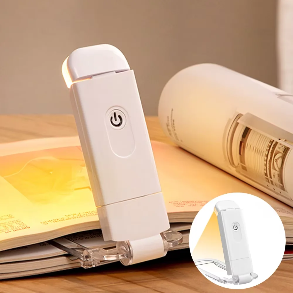 LED USB Rechargeable livre lumière lecture lumière Protection des yeux veilleuse Portable pince bureau lumière signet lire lumière lampe de nuit
