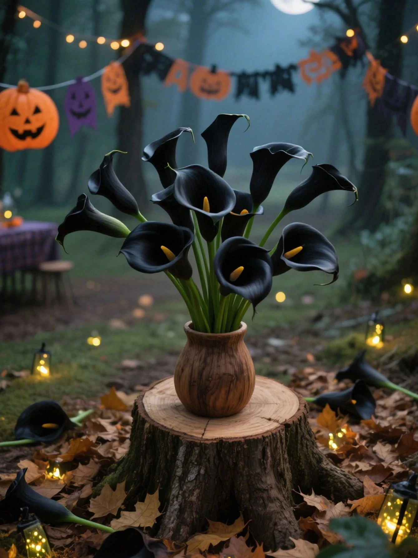 5/10 stücke Künstliche Blumen Calla Lilie Bouquet Real Touch Faux Blume Für Home Tisch Hochzeit Dekoration Halloween Party decor Image