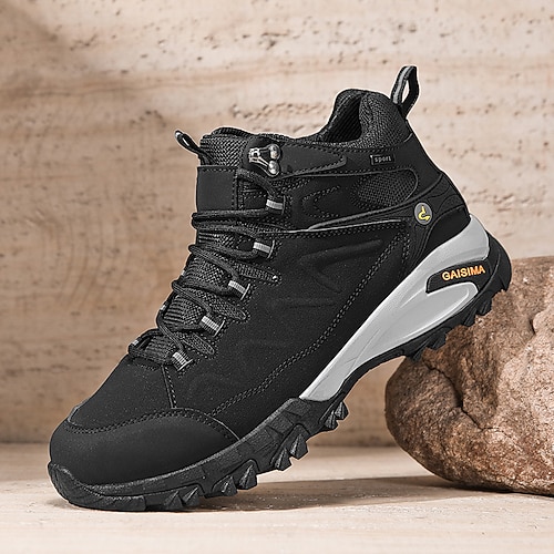 beigefarbene, wasserdichte Trailstiefel für Herren – robust und bequem, perfekt zum Wandern, Trailrunning und für den ganztägigen Outdoor-Einsatz Image