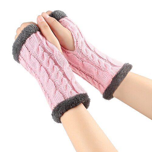 Damen 1 Paar Fingerlos / Gestrickte Handschuhe Streetwear / Outdoor Handschuhe - Einfach Stilvoll Image