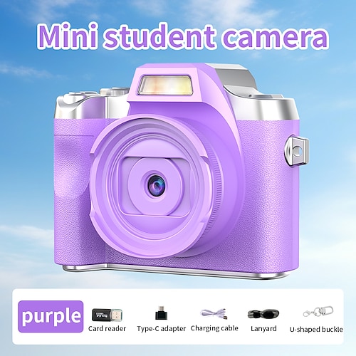 Digitalkamera 8-facher Zoom 1,56 Zoll High-Definition mit 128 GB TF-Karte Super-Mini-Video-Kreativ-Kompakt-Digitalkamera mit CCD-Kamera