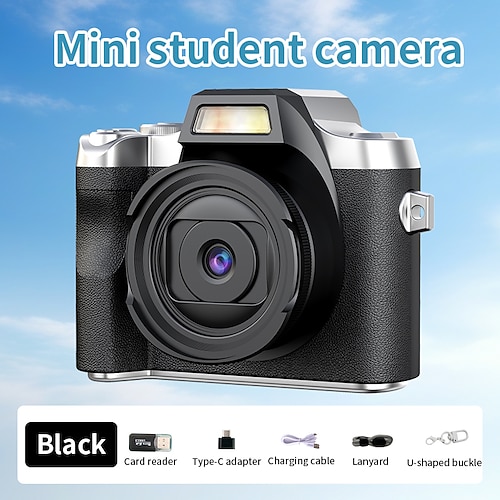 Digitalkamera 8-facher Zoom 1,56 Zoll High-Definition mit 128 GB TF-Karte Super-Mini-Video-Kreativ-Kompakt-Digitalkamera mit CCD-Kamera