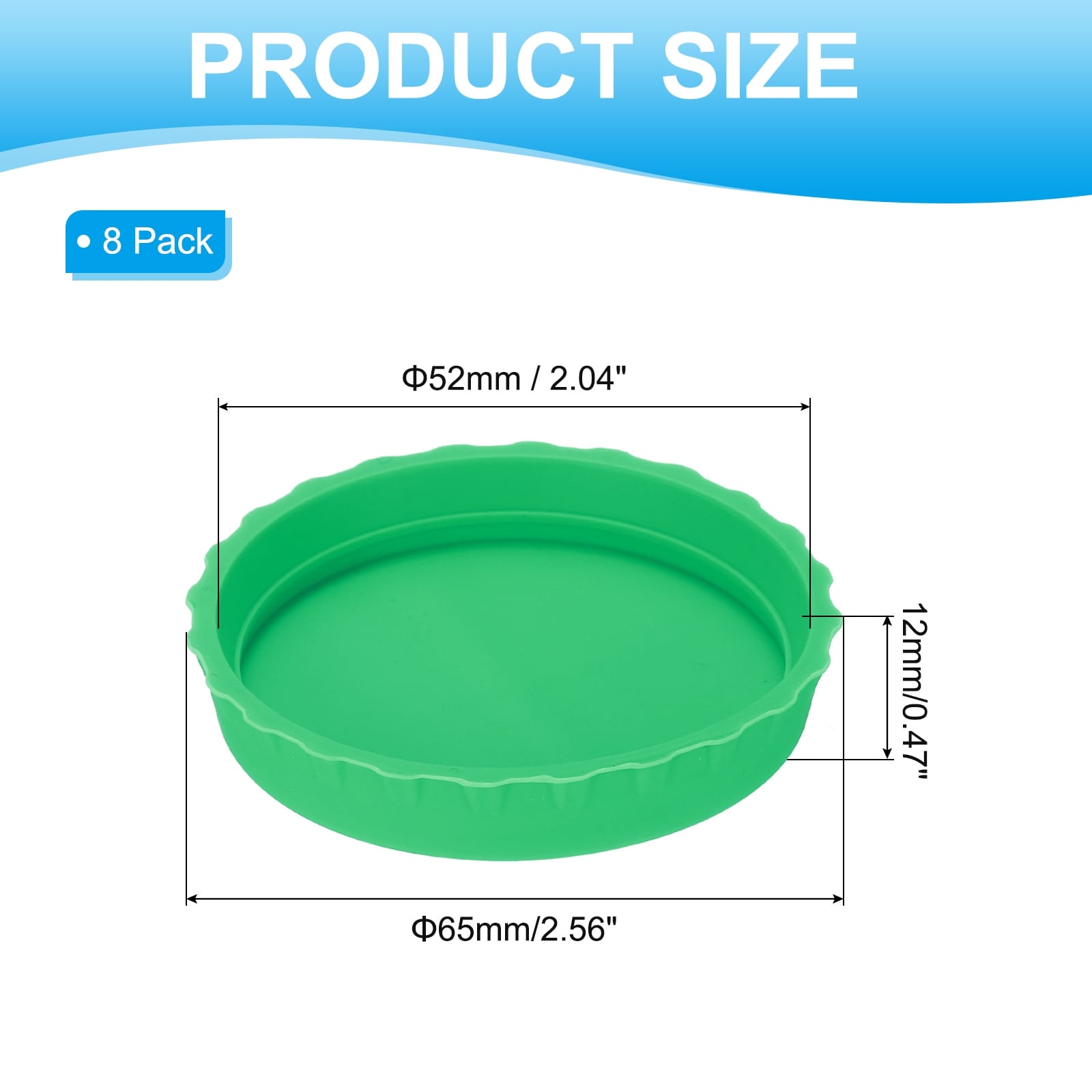 Silicone Soda Can Lids, Reusable Soda Can Cover Stopper Protector for Beer Drink Juice Beverage, Fits Standard Cans - 8 Pack