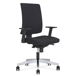 Nowy Styl Navigo Drehstuhl Synchronmechanismus Stoff Höhenverstellbare Armlehne Höhenverstellbarer Sitz Schwarz 110 kg 650 x 980 mm Image