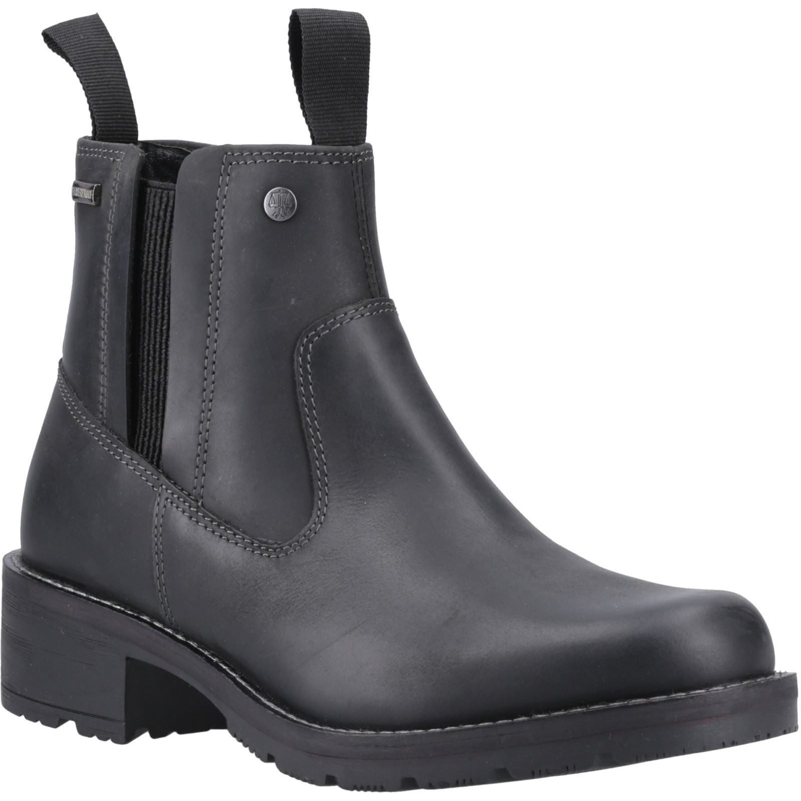 Hunter Skye Händlerstiefel Leder Damen Schwarz