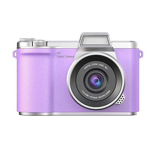 Telecamera CCD portatile HD 1080p con obiettivo 4k e schermo ribaltabile Batteria ai polimeri di litio ricaricabile tramite USB per principianti vlog di viaggio - regalo perfetto per Natale