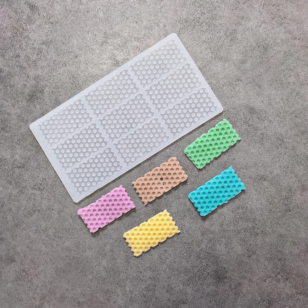 1 Stück kreative rechteckige Waben-Silikonform für DIY-Schokoladenbonbons, Pudding, Desserts, Kuchen, Dekorationen, Kekse Image