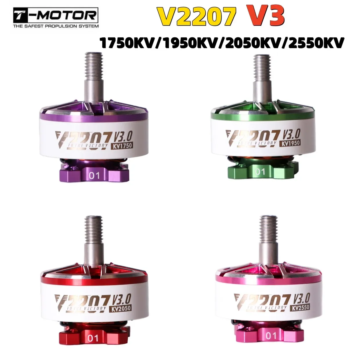 T-Motor T-hobby Velox V2207 V3.0 2550KV 2050KV 1950KV 1750KV 3S-6S FPV Motor für FPV Racing Freestyle 5 zoll Drohnen