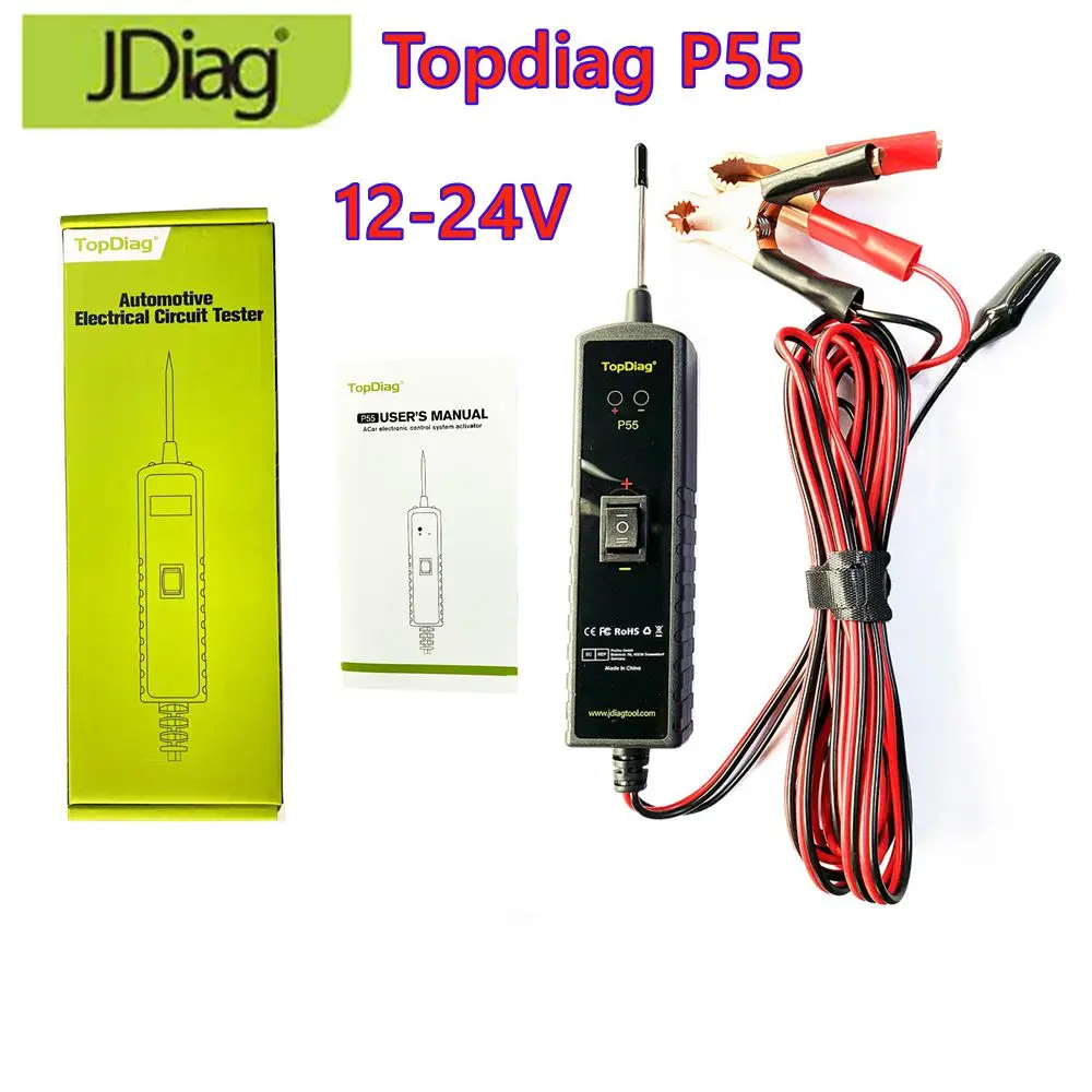 NEUE TopDiag Automotive Elektrische Circuit-Tester Auto Power Probe Tester 12-24 V Test Licht Polarität Stift Auto diagnose Werkzeug Image