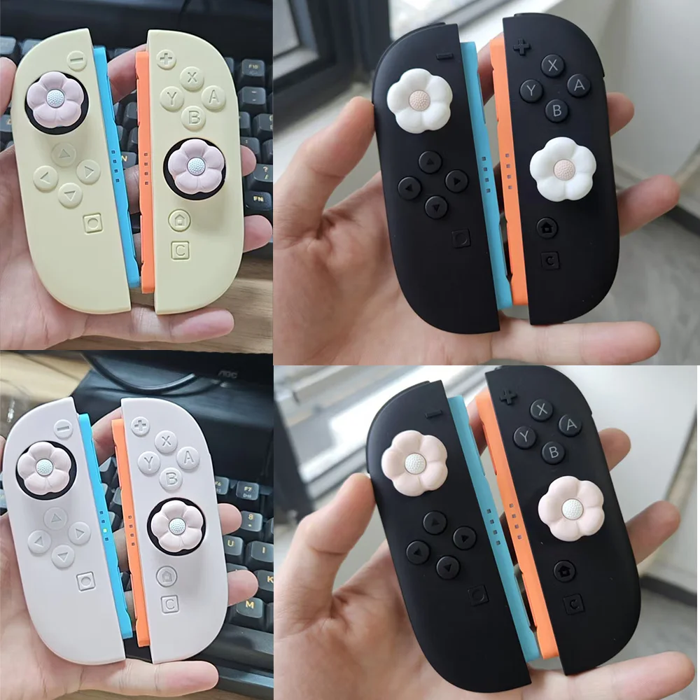 4 Stück Switch 2 Joycon Daumengriffe Kappen für Nintendo Switch Oled Joy-Con Abdeckung für NS Switch Lite Thumbstick Grip Cap Spielteile Image