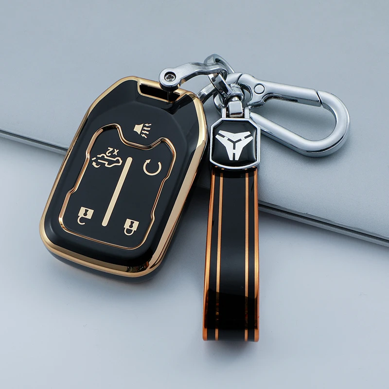 Autoschlüsselabdeckung für Chevrolet 2015 2016 Gmc Yukon Suburban Tahoe Smart TPU Hülle 5 6 Tasten Autozubehör Schlüsselanhänger Image